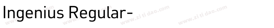 Ingenius Regular字体转换